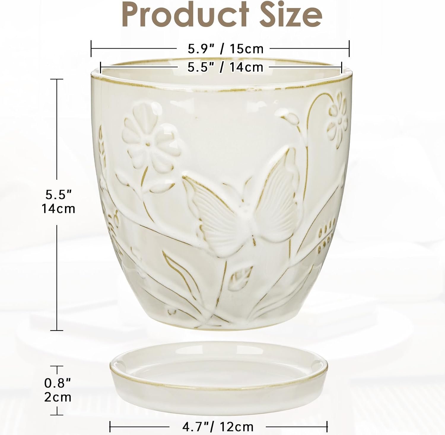 White planter - Image 2