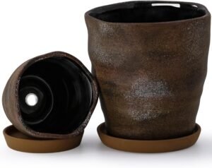 Ceramic flower pot set