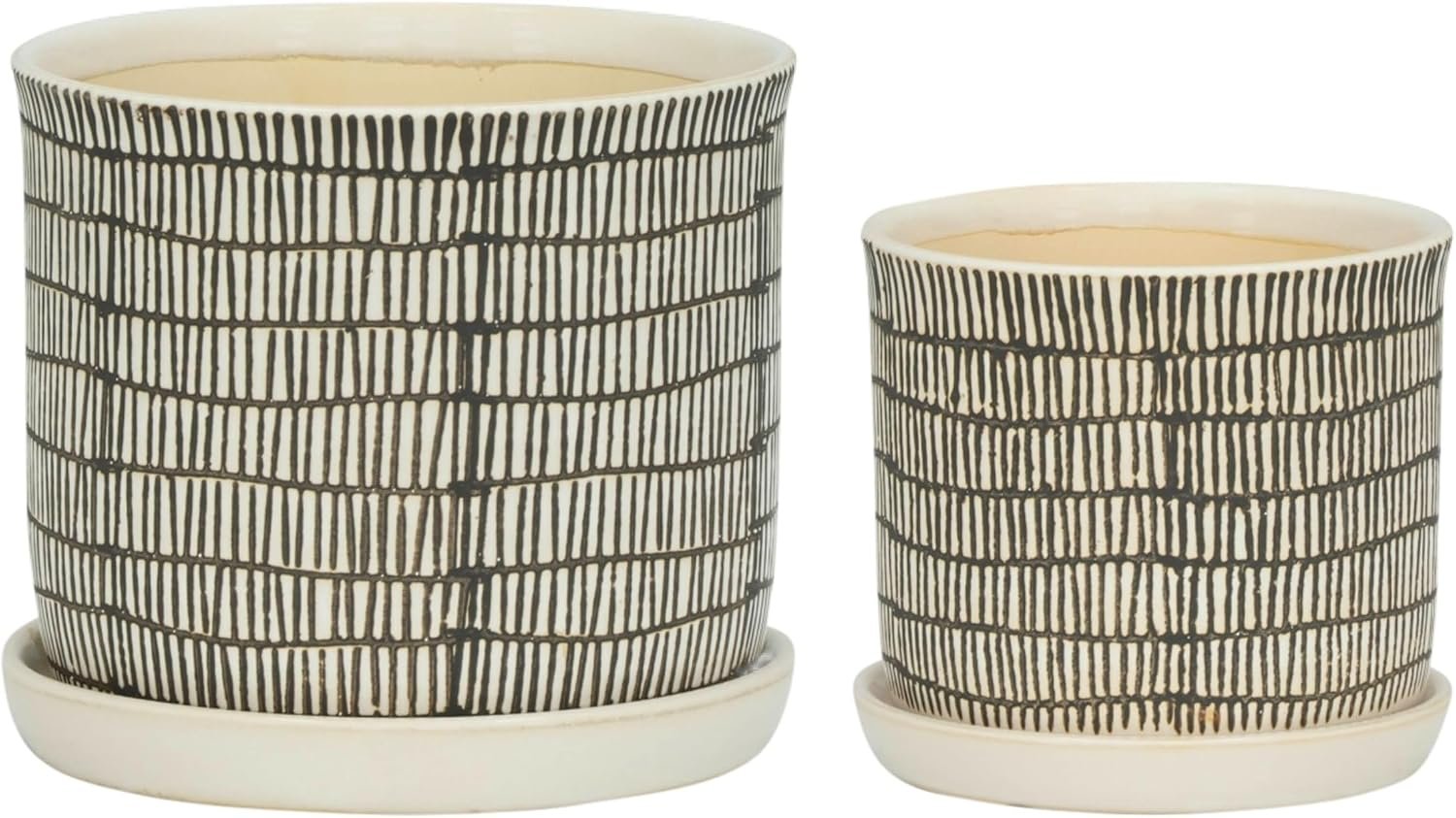 Geometric Ceramic Planter Set